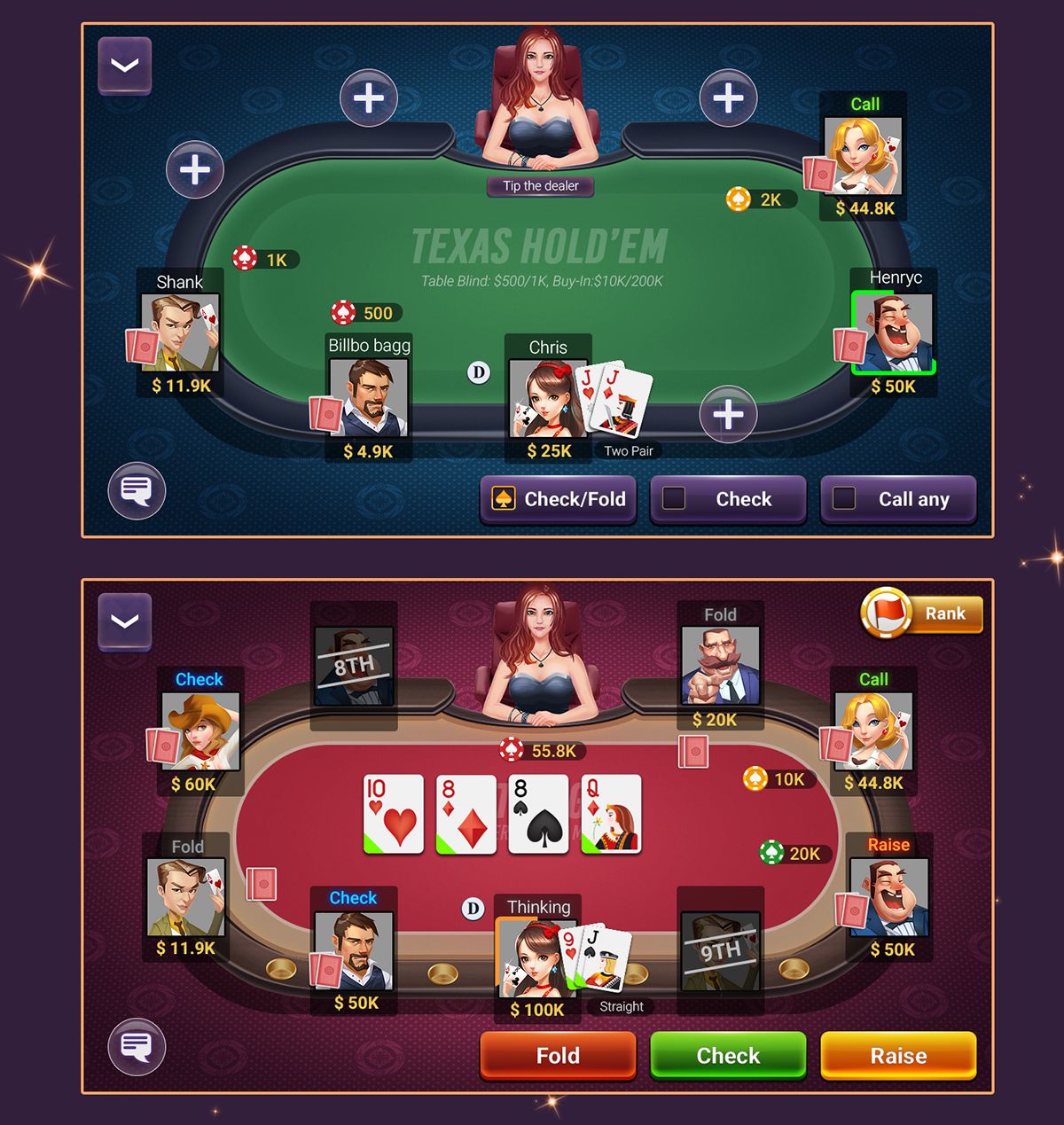 Rivalry Casino آن لائن کیسینو میں اصل گیمز